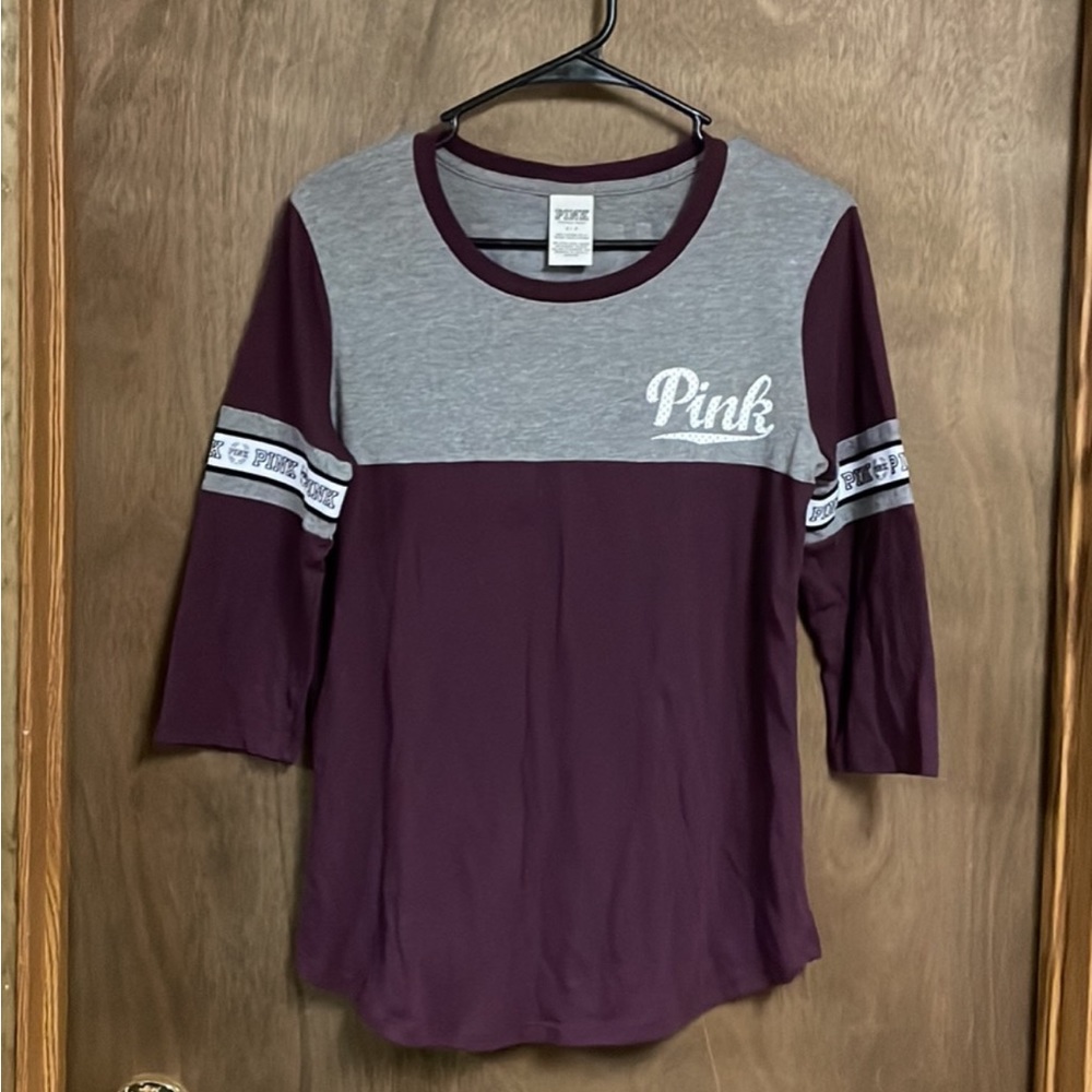 Victorias Secret Pink 3/4 Sleeve Shirt Small